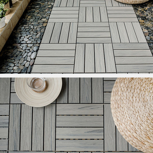 Square Decking Tiles Interlocking Striped Pattern Deck Plank Clearhalo 'Home Improvement' 'home_improvement' 'home_improvement_outdoor_deck_tiles_planks' 'Outdoor Deck Tiles & Planks' 'Outdoor Flooring & Tile' 'Outdoor Remodel' 'outdoor_deck_tiles_planks' 7037541