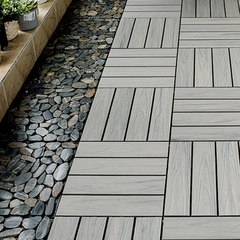 Square Decking Tiles Interlocking Striped Pattern Deck Plank Clearhalo 'Home Improvement' 'home_improvement' 'home_improvement_outdoor_deck_tiles_planks' 'Outdoor Deck Tiles & Planks' 'Outdoor Flooring & Tile' 'Outdoor Remodel' 'outdoor_deck_tiles_planks' 7037544