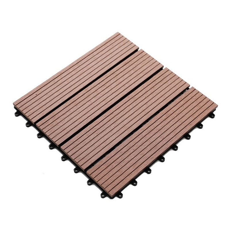 Striped Pattern Decking Tiles Interlocking Square Deck Plank Outdoor Patio Rosewood Clearhalo 'Home Improvement' 'home_improvement' 'home_improvement_outdoor_deck_tiles_planks' 'Outdoor Deck Tiles & Planks' 'Outdoor Flooring & Tile' 'Outdoor Remodel' 'outdoor_deck_tiles_planks' 7037549