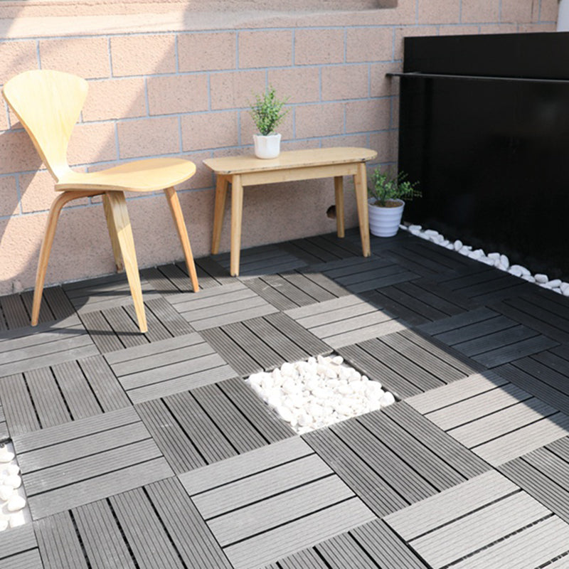 Striped Pattern Decking Tiles Interlocking Square Deck Plank Outdoor Patio Clearhalo 'Home Improvement' 'home_improvement' 'home_improvement_outdoor_deck_tiles_planks' 'Outdoor Deck Tiles & Planks' 'Outdoor Flooring & Tile' 'Outdoor Remodel' 'outdoor_deck_tiles_planks' 7037553