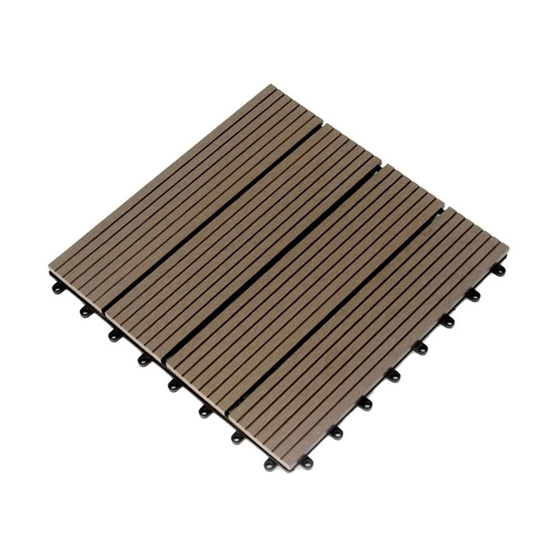 Striped Pattern Decking Tiles Interlocking Square Deck Plank Outdoor Patio Light Brown Clearhalo 'Home Improvement' 'home_improvement' 'home_improvement_outdoor_deck_tiles_planks' 'Outdoor Deck Tiles & Planks' 'Outdoor Flooring & Tile' 'Outdoor Remodel' 'outdoor_deck_tiles_planks' 7037558