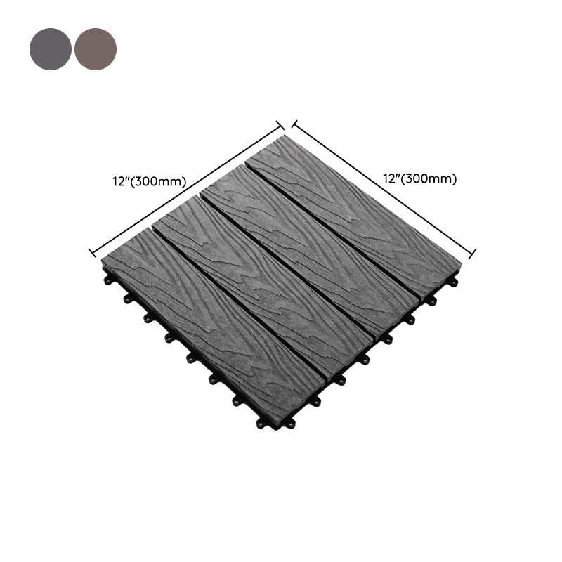 Striped Pattern Decking Tiles Interlocking Square Deck Plank Outdoor Patio Clearhalo 'Home Improvement' 'home_improvement' 'home_improvement_outdoor_deck_tiles_planks' 'Outdoor Deck Tiles & Planks' 'Outdoor Flooring & Tile' 'Outdoor Remodel' 'outdoor_deck_tiles_planks' 7037566
