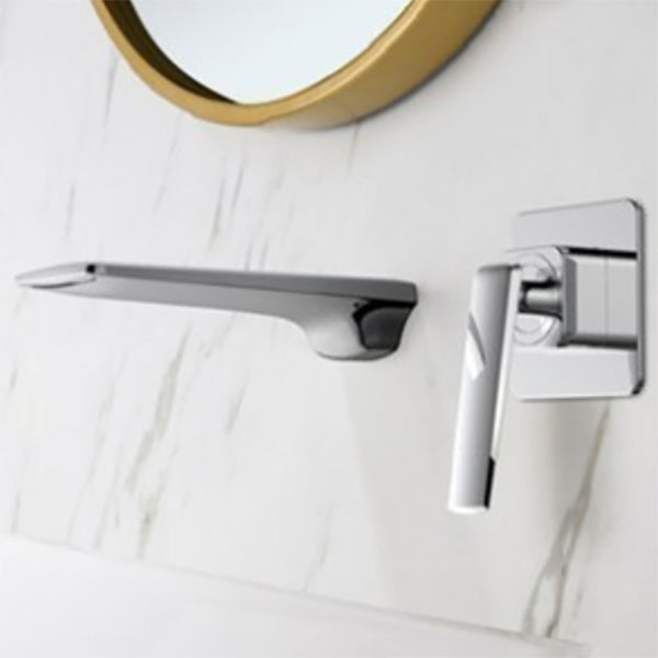 Waterfall Wall Mounted Bathroom Faucet Modern Lavatory Faucet Cromo Moderno Clearhalo 'bathroom_sink_faucets' 'Conjunta de Baño y Conjunta de Grifo' 'Coronamiento de Baño y Dispositivo de Baño' 'Grifo del lavabo del baño' 'Hogar' 'home_improvement' 'home_improvement_bathroom_sink_faucets' 'Mejoras para el hogar' 7037713