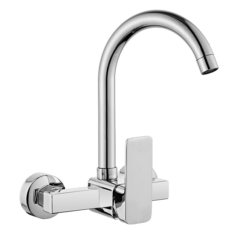 Contemporary Centerset Bathroom Faucet Single Handle Swivel Spout Circular Faucet Clearhalo 'Bathroom Remodel & Bathroom Fixtures' 'Bathroom Sink Faucets' 'Bathroom Sinks & Faucet Components' 'bathroom_sink_faucets' 'Home Improvement' 'home_improvement' 'home_improvement_bathroom_sink_faucets' 7037728