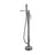 Floor Mounted Bronzel Freestanding Tub Filler Single Handle Freestanding Faucet with Hose Gun Grey Waterfall Faucet Not Included Clearhalo 'Bathroom Remodel & Bathroom Fixtures' 'Bathtub Faucets' 'bathtub_faucets' 'Home Improvement' 'home_improvement' 'home_improvement_bathtub_faucets' 7038434