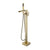 Floor Mounted Bronzel Freestanding Tub Filler Single Handle Freestanding Faucet with Hose Gold Waterfall Faucet Included Clearhalo 'Bathroom Remodel & Bathroom Fixtures' 'Bathtub Faucets' 'bathtub_faucets' 'Home Improvement' 'home_improvement' 'home_improvement_bathtub_faucets' 7038438