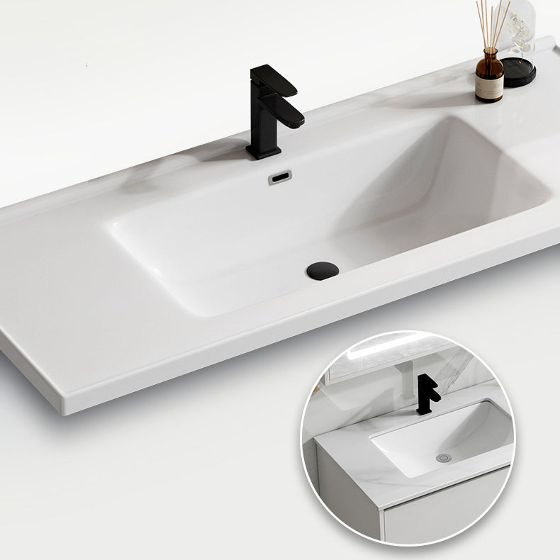 White Wood Vanity Wall Mount Glam Single Sink Mirror Bathroom Vanity with Drawers Clearhalo 'Bathroom Remodel & Bathroom Fixtures' 'Bathroom Vanities' 'bathroom_vanities' 'Home Improvement' 'home_improvement' 'home_improvement_bathroom_vanities' 7043657