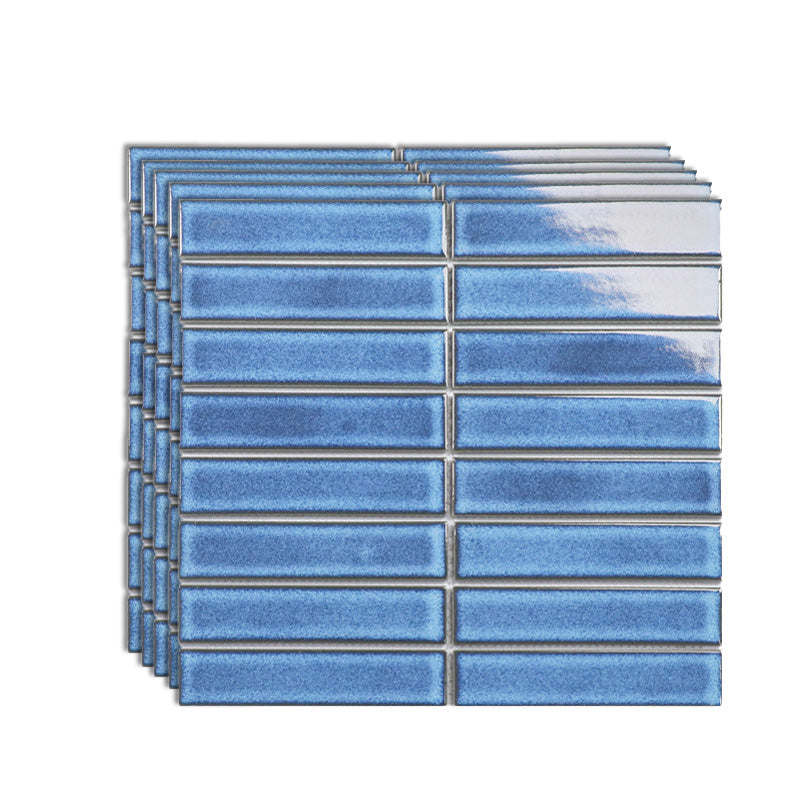 Wall Tile Straight Edge Brick Look Wall Tile for Bathroom Wall Royal Blue Clearhalo 'Floor Tiles & Wall Tiles' 'floor_tiles_wall_tiles' 'Flooring 'Home Improvement' 'home_improvement' 'home_improvement_floor_tiles_wall_tiles' Walls and Ceiling' 7043803