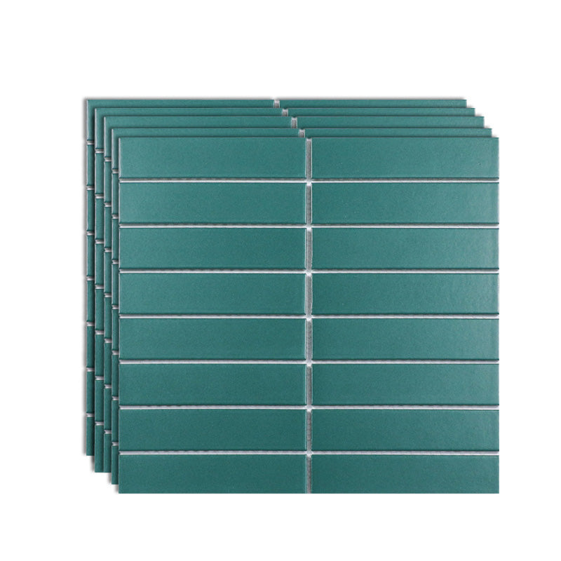 Wall Tile Straight Edge Brick Look Wall Tile for Bathroom Wall Blackish Green Clearhalo 'Floor Tiles & Wall Tiles' 'floor_tiles_wall_tiles' 'Flooring 'Home Improvement' 'home_improvement' 'home_improvement_floor_tiles_wall_tiles' Walls and Ceiling' 7043810