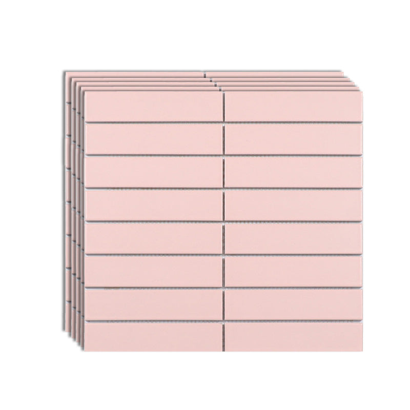 Wall Tile Straight Edge Brick Look Wall Tile for Bathroom Wall Pink Clearhalo 'Floor Tiles & Wall Tiles' 'floor_tiles_wall_tiles' 'Flooring 'Home Improvement' 'home_improvement' 'home_improvement_floor_tiles_wall_tiles' Walls and Ceiling' 7043815