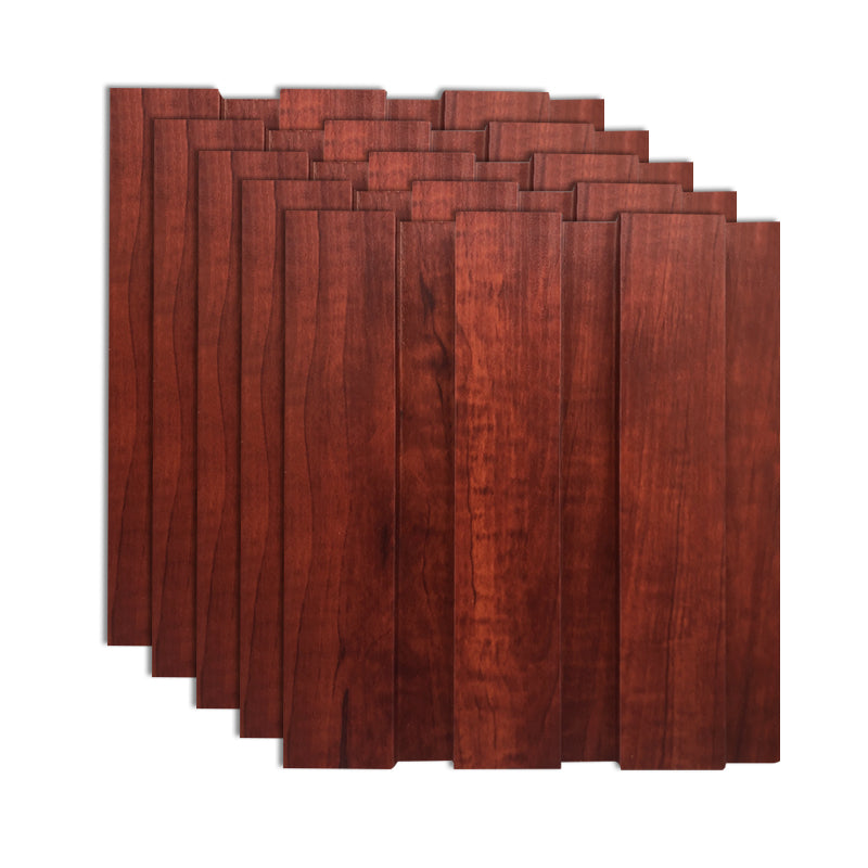 Traditional Backsplash Panels Wood Staple 3D Embossed Waterproof Wall Plank Cherry Wood Clearhalo 'Flooring 'Home Improvement' 'home_improvement' 'home_improvement_wall_paneling' 'Wall Paneling' 'wall_paneling' 'Walls & Ceilings' Walls and Ceiling' 7044218