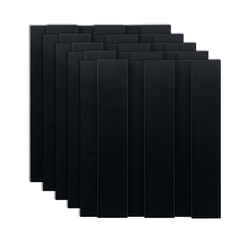 Traditional Backsplash Panels Wood Staple 3D Embossed Waterproof Wall Plank Black Clearhalo 'Flooring 'Home Improvement' 'home_improvement' 'home_improvement_wall_paneling' 'Wall Paneling' 'wall_paneling' 'Walls & Ceilings' Walls and Ceiling' 7044220