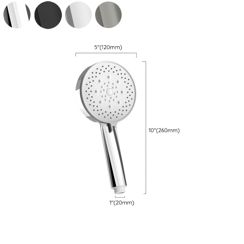 Plastic Hand Shower Round Handheld Shower Head with Adjustable Spray Pattern Clearhalo 'Bathroom Remodel & Bathroom Fixtures' 'Home Improvement' 'home_improvement' 'home_improvement_shower_heads' 'Shower Heads' 'shower_heads' 'Showers & Bathtubs Plumbing' 'Showers & Bathtubs' 7044449