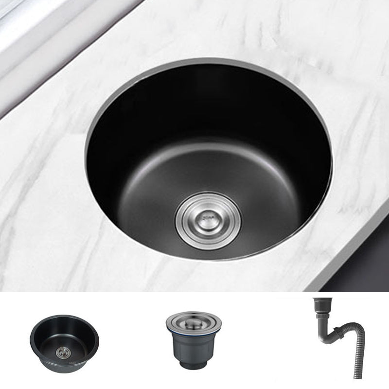 Contemporary Style Kitchen Sink Stainless Steel Round Drop-In Kitchen Sink Sink Only None Clearhalo 'Home Improvement' 'home_improvement' 'home_improvement_kitchen_sinks' 'Kitchen Remodel & Kitchen Fixtures' 'Kitchen Sinks & Faucet Components' 'Kitchen Sinks' 'kitchen_sinks' 7046282