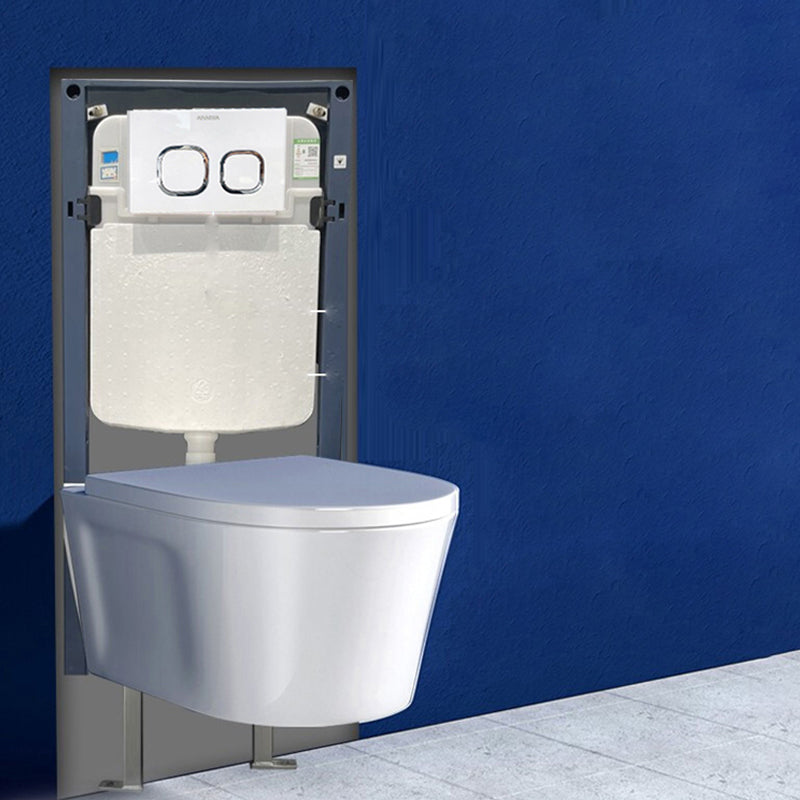 Modern White Ceramic Flush Toilet Wall Mount Urine Toilet with Seat for Bathroom Clearhalo 'Bathroom Remodel & Bathroom Fixtures' 'Home Improvement' 'home_improvement' 'home_improvement_toilets' 'Toilets & Bidets' 'Toilets' 7049859