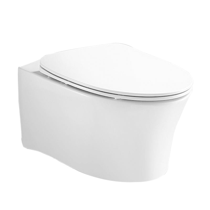 Modern White Ceramic Flush Toilet Wall Mount Urine Toilet with Seat for Bathroom Clearhalo 'Bathroom Remodel & Bathroom Fixtures' 'Home Improvement' 'home_improvement' 'home_improvement_toilets' 'Toilets & Bidets' 'Toilets' 7049861