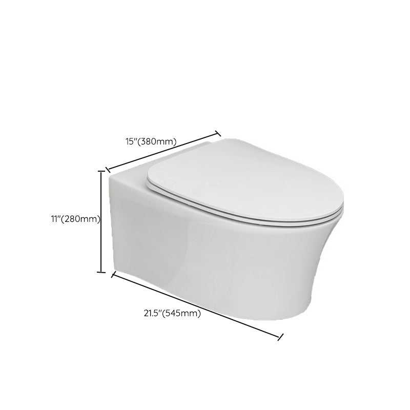 Modern White Ceramic Flush Toilet Wall Mount Urine Toilet with Seat for Bathroom Clearhalo 'Bathroom Remodel & Bathroom Fixtures' 'Home Improvement' 'home_improvement' 'home_improvement_toilets' 'Toilets & Bidets' 'Toilets' 7049866
