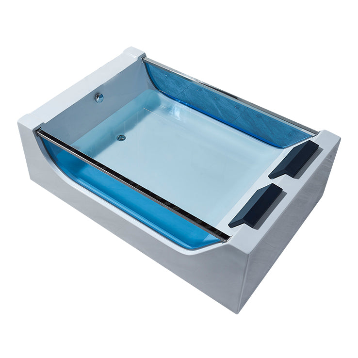 Modern Acrylic Bath Freestanding Soaking White Rectangular Bathtub Massage Not Included Tub Clearhalo 'Bathroom Remodel & Bathroom Fixtures' 'Bathtubs' 'Home Improvement' 'home_improvement' 'home_improvement_bathtubs' 'Showers & Bathtubs' 7049987