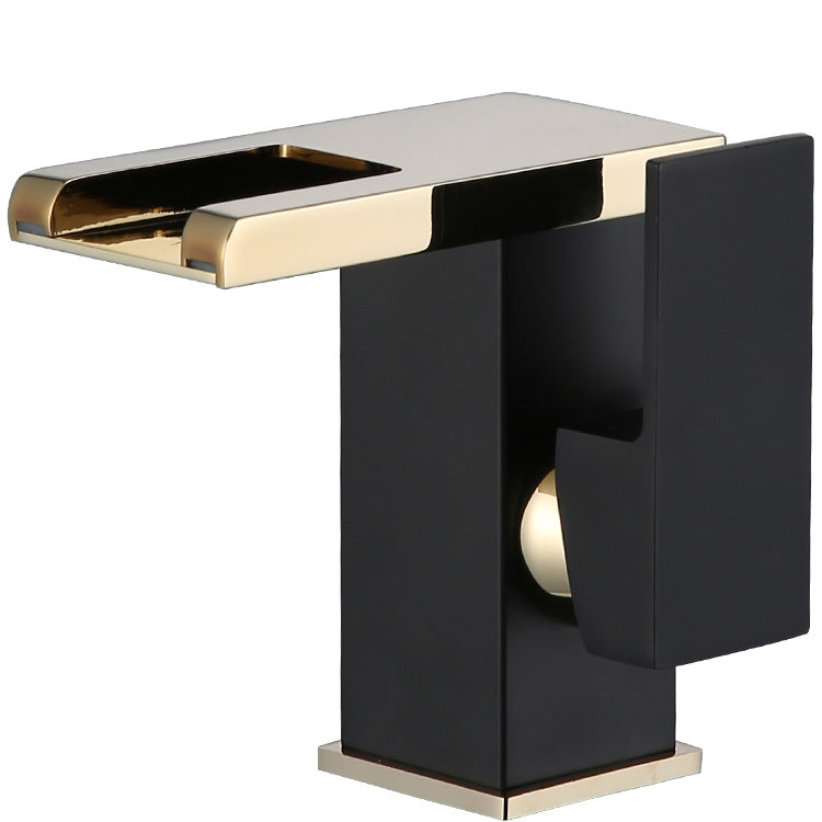 Vanity Sink Faucet Waterfall Spout Single Handle Faucet with LED Light Clearhalo 'Bathroom Remodel & Bathroom Fixtures' 'Bathroom Sink Faucets' 'Bathroom Sinks & Faucet Components' 'bathroom_sink_faucets' 'Home Improvement' 'home_improvement' 'home_improvement_bathroom_sink_faucets' 7050617