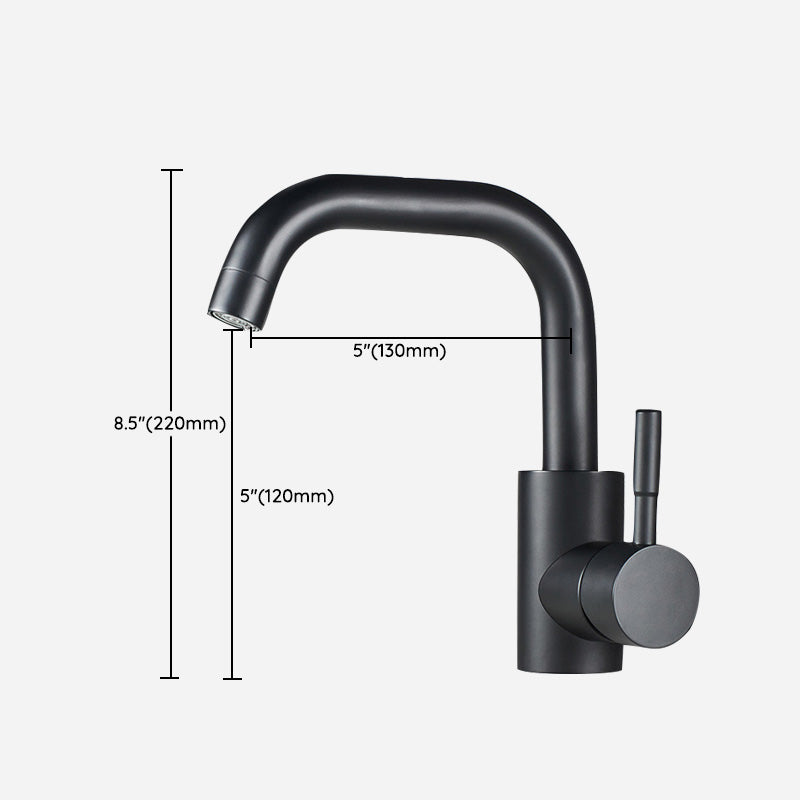 Vanity Sink Faucet Waterfall Spout Single Handle Faucet with LED Light Clearhalo 'Bathroom Remodel & Bathroom Fixtures' 'Bathroom Sink Faucets' 'Bathroom Sinks & Faucet Components' 'bathroom_sink_faucets' 'Home Improvement' 'home_improvement' 'home_improvement_bathroom_sink_faucets' 7050650