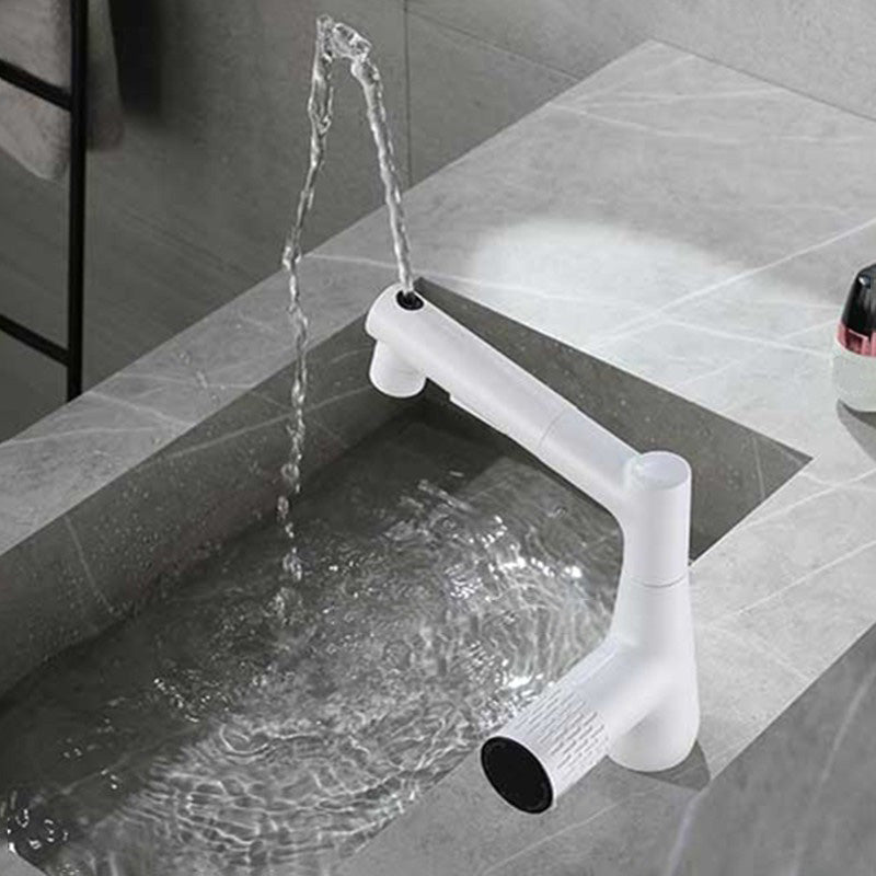 Knob Handle Vessel Faucet Modern White Vessel Sink Bathroom Faucet Clearhalo 'Bathroom Remodel & Bathroom Fixtures' 'Bathroom Sink Faucets' 'Bathroom Sinks & Faucet Components' 'bathroom_sink_faucets' 'Home Improvement' 'home_improvement' 'home_improvement_bathroom_sink_faucets' 7050698