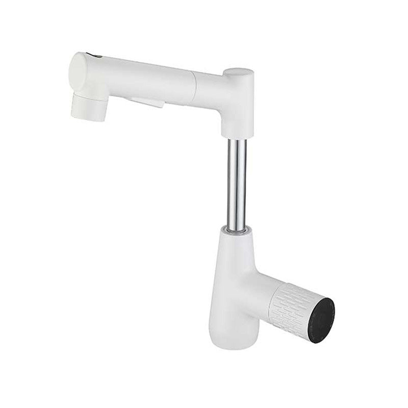 Knob Handle Vessel Faucet Modern White Vessel Sink Bathroom Faucet Clearhalo 'Bathroom Remodel & Bathroom Fixtures' 'Bathroom Sink Faucets' 'Bathroom Sinks & Faucet Components' 'bathroom_sink_faucets' 'Home Improvement' 'home_improvement' 'home_improvement_bathroom_sink_faucets' 7050699