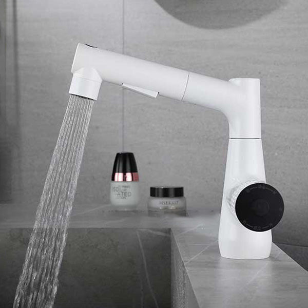 Knob Handle Vessel Faucet Modern White Vessel Sink Bathroom Faucet Clearhalo 'Bathroom Remodel & Bathroom Fixtures' 'Bathroom Sink Faucets' 'Bathroom Sinks & Faucet Components' 'bathroom_sink_faucets' 'Home Improvement' 'home_improvement' 'home_improvement_bathroom_sink_faucets' 7050702