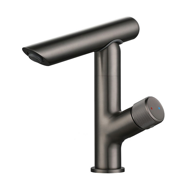 Modern Vessel Sink Bathroom Faucet Metal Knob Handle Vessel Faucet Clearhalo 'Bathroom Remodel & Bathroom Fixtures' 'Bathroom Sink Faucets' 'Bathroom Sinks & Faucet Components' 'bathroom_sink_faucets' 'Home Improvement' 'home_improvement' 'home_improvement_bathroom_sink_faucets' 7050714