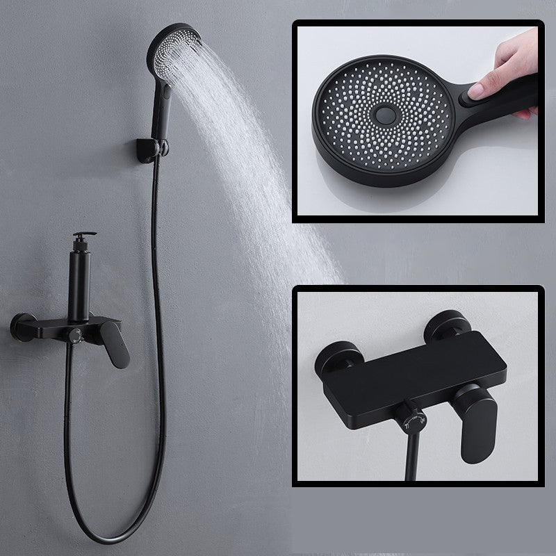 Sistema de ducha moderno con barra deslizante, cabezal de ducha ajustable,  juego de ducha montado en la pared - Clearhalo