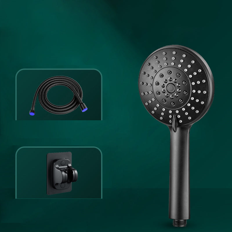 5-Setting Shower Head Combo Contemporary Handheld Shower Head Black Shower Heads & Hose & Wall pedestal Clearhalo 'Bathroom Remodel & Bathroom Fixtures' 'Home Improvement' 'home_improvement' 'home_improvement_shower_heads' 'Shower Heads' 'shower_heads' 'Showers & Bathtubs Plumbing' 'Showers & Bathtubs' 7051077