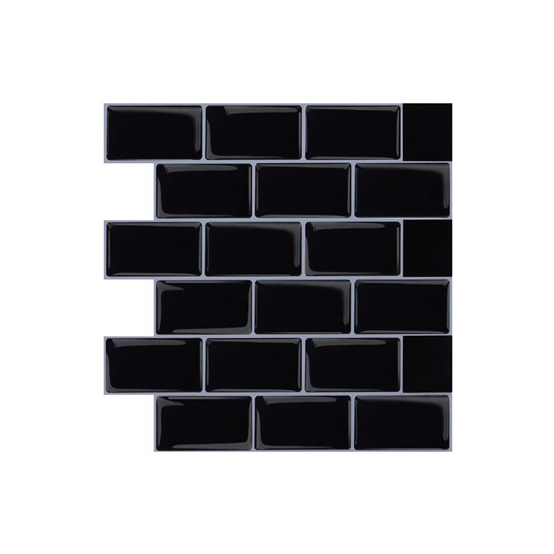 Plastic Peel & Stick Subway Tile Square Peel and Stick Backsplash Wall Tile Clearhalo 'Flooring 'Home Improvement' 'home_improvement' 'home_improvement_peel_stick_blacksplash' 'Peel & Stick Backsplash Tile' 'peel_stick_blacksplash' 'Walls & Ceilings' Walls and Ceiling' 7051199