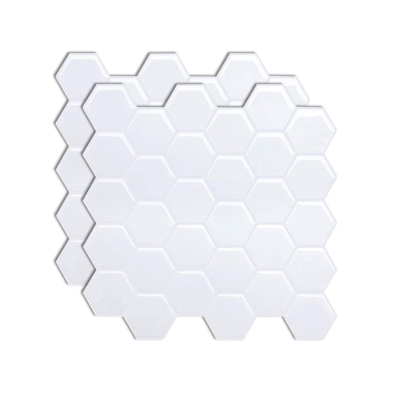 Square Peel and Stick Tiles Plastic Indoor Peel & Stick Subway Tile White Clearhalo 'Flooring 'Home Improvement' 'home_improvement' 'home_improvement_peel_stick_blacksplash' 'Peel & Stick Backsplash Tile' 'peel_stick_blacksplash' 'Walls & Ceilings' Walls and Ceiling' 7051209