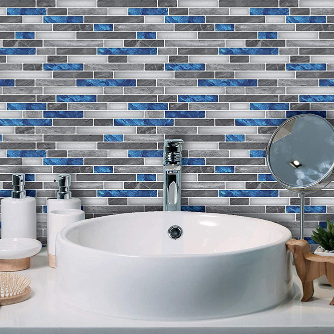 Square Peel and Stick Tiles Plastic Indoor Peel & Stick Subway Tile Clearhalo 'Flooring 'Home Improvement' 'home_improvement' 'home_improvement_peel_stick_blacksplash' 'Peel & Stick Backsplash Tile' 'peel_stick_blacksplash' 'Walls & Ceilings' Walls and Ceiling' 7051214