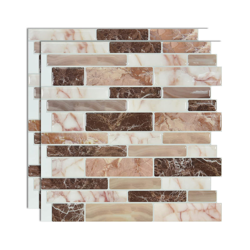 Square Peel and Stick Tiles Plastic Indoor Peel & Stick Subway Tile Light Brown Yellow Clearhalo 'Flooring 'Home Improvement' 'home_improvement' 'home_improvement_peel_stick_blacksplash' 'Peel & Stick Backsplash Tile' 'peel_stick_blacksplash' 'Walls & Ceilings' Walls and Ceiling' 7051227