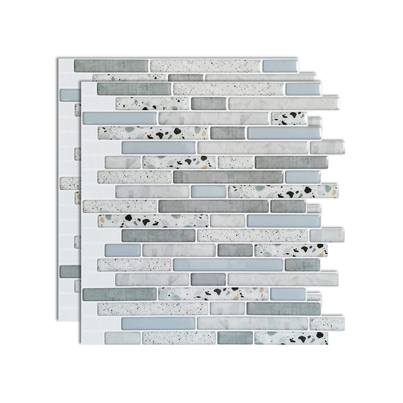 Square Peel and Stick Tiles Plastic Indoor Peel & Stick Subway Tile Blue 2-Piece Set Clearhalo 'Flooring 'Home Improvement' 'home_improvement' 'home_improvement_peel_stick_blacksplash' 'Peel & Stick Backsplash Tile' 'peel_stick_blacksplash' 'Walls & Ceilings' Walls and Ceiling' 7051240