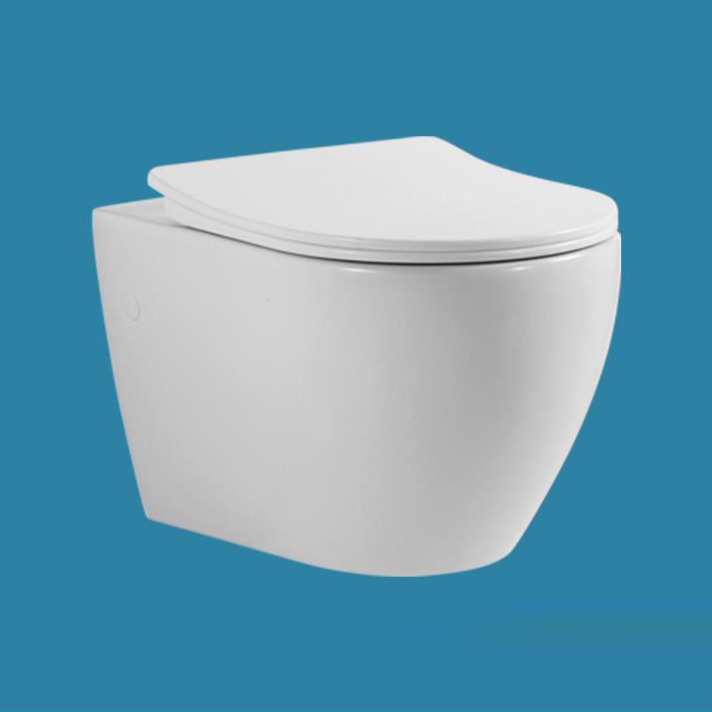 Modern Ceramic Flush Toilet Wall Mount White Urine Toilet for Washroom 15"L x 20"W x 14"H Toilet Only Clearhalo 'Bathroom Remodel & Bathroom Fixtures' 'Home Improvement' 'home_improvement' 'home_improvement_toilets' 'Toilets & Bidets' 'Toilets' 7056140
