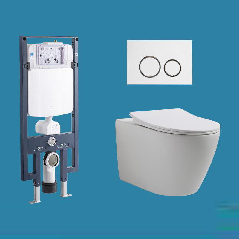 Modern Ceramic Flush Toilet Wall Mount White Urine Toilet for Washroom 15"L x 20"W x 14"H Toilet & Thin Tanker Clearhalo 'Bathroom Remodel & Bathroom Fixtures' 'Home Improvement' 'home_improvement' 'home_improvement_toilets' 'Toilets & Bidets' 'Toilets' 7056144