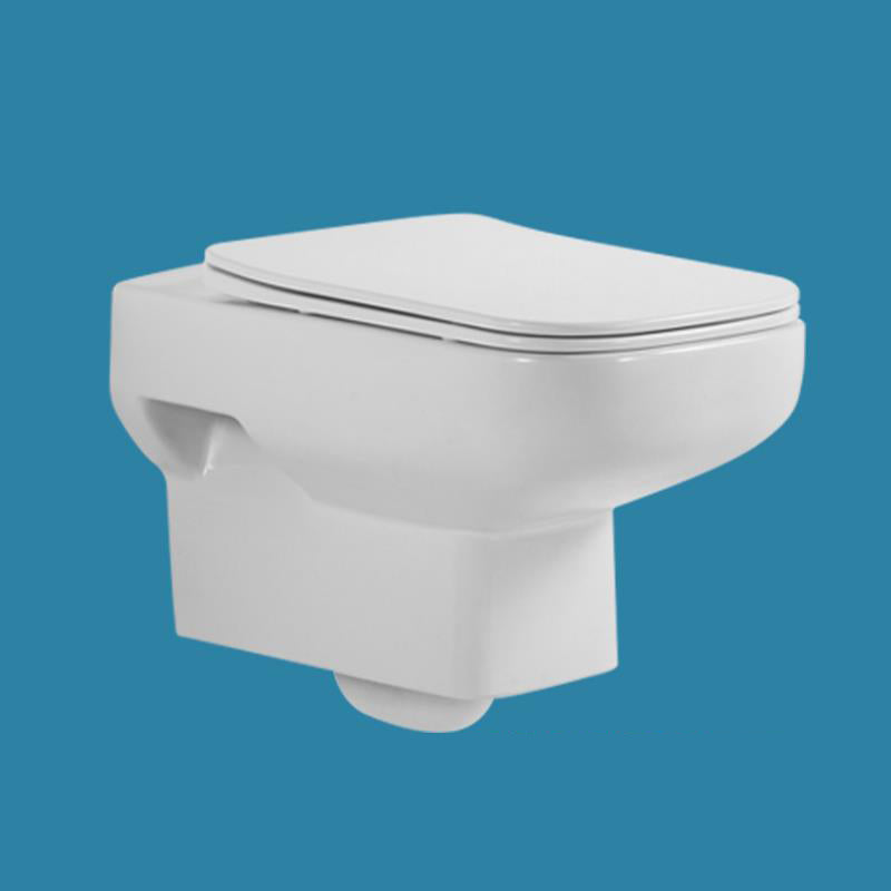 Modern Ceramic Flush Toilet Wall Mount White Urine Toilet for Washroom 14"L x 21"W x 14"H Toilet Only Clearhalo 'Bathroom Remodel & Bathroom Fixtures' 'Home Improvement' 'home_improvement' 'home_improvement_toilets' 'Toilets & Bidets' 'Toilets' 7056150