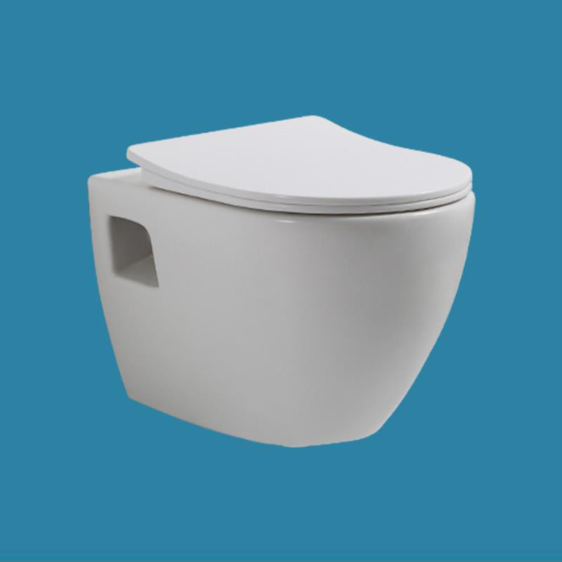 Modern Ceramic Flush Toilet Wall Mount White Urine Toilet for Washroom 14"L x 20"W x 14"H Toilet Only Clearhalo 'Bathroom Remodel & Bathroom Fixtures' 'Home Improvement' 'home_improvement' 'home_improvement_toilets' 'Toilets & Bidets' 'Toilets' 7056152