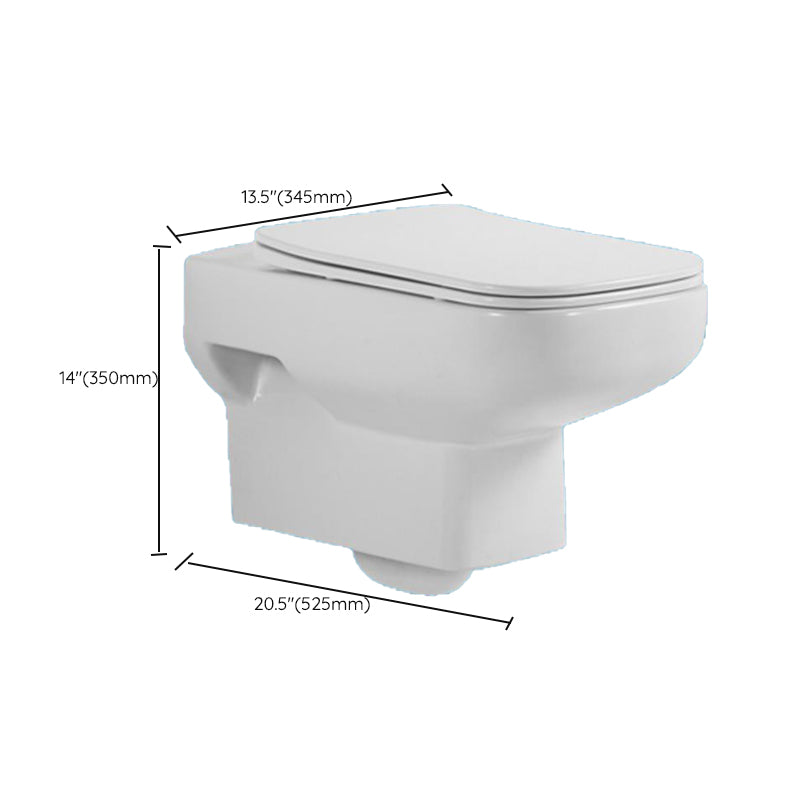 Modern Ceramic Flush Toilet Wall Mount White Urine Toilet for Washroom Clearhalo 'Bathroom Remodel & Bathroom Fixtures' 'Home Improvement' 'home_improvement' 'home_improvement_toilets' 'Toilets & Bidets' 'Toilets' 7056157