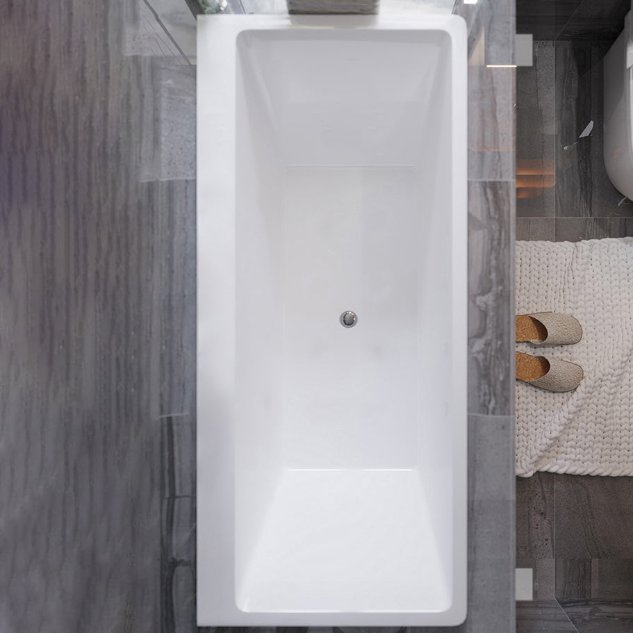 Soaking Acrylic Bathtub Drop in White Rectangular Modern Bath Tub Clearhalo 'Bathroom Remodel & Bathroom Fixtures' 'Bathtubs' 'Home Improvement' 'home_improvement' 'home_improvement_bathtubs' 'Showers & Bathtubs' 7056239