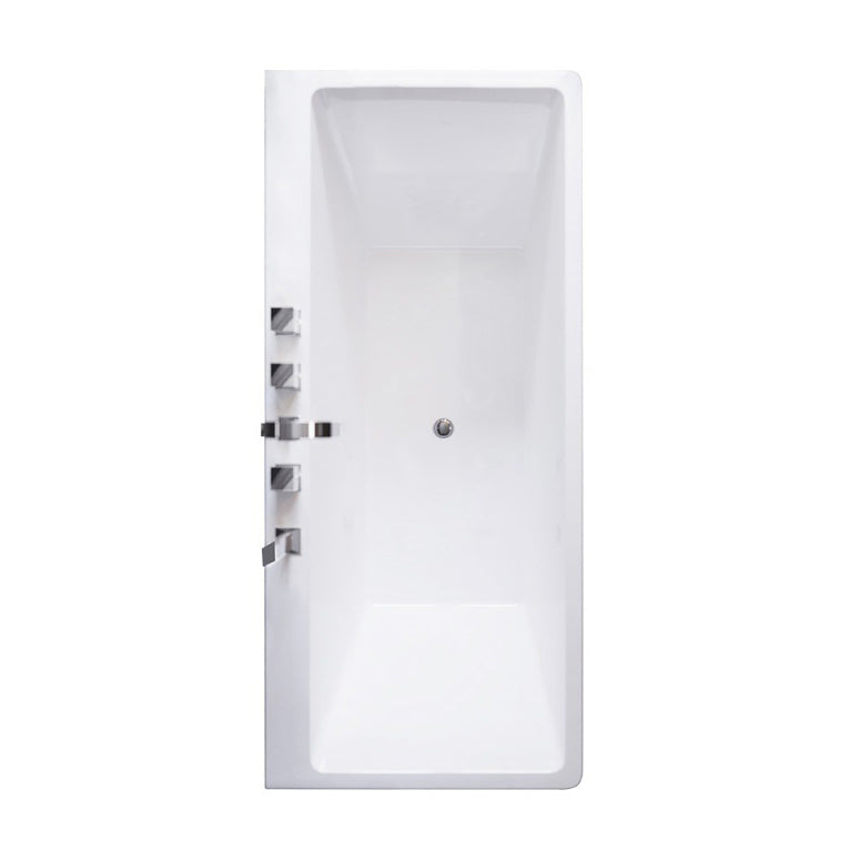 Soaking Acrylic Bathtub Drop in White Rectangular Modern Bath Clearhalo 'Bathroom Remodel & Bathroom Fixtures' 'Bathtubs' 'Home Improvement' 'home_improvement' 'home_improvement_bathtubs' 'Showers & Bathtubs' 7056247