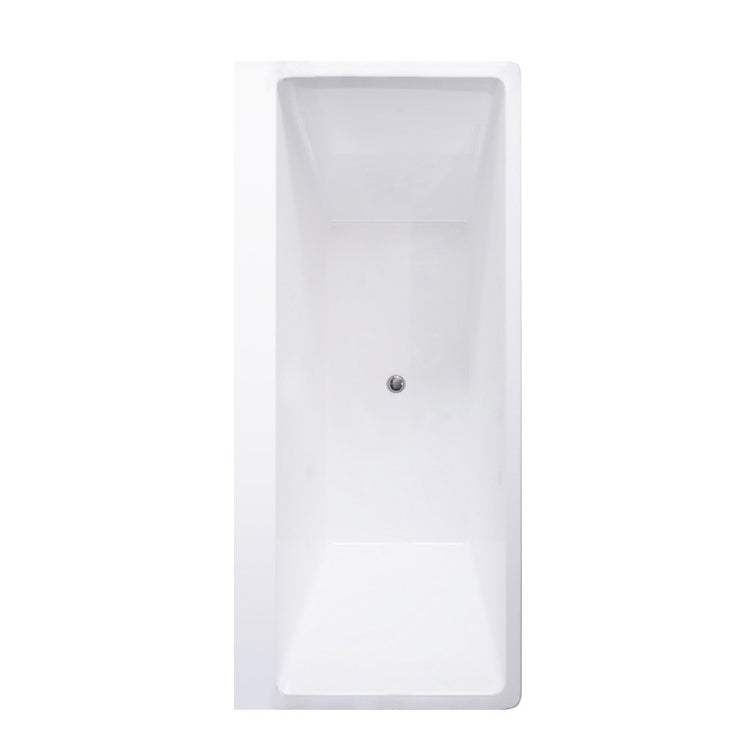 Soaking Acrylic Bathtub Drop in White Rectangular Modern Bath Clearhalo 'Bathroom Remodel & Bathroom Fixtures' 'Bathtubs' 'Home Improvement' 'home_improvement' 'home_improvement_bathtubs' 'Showers & Bathtubs' 7056248