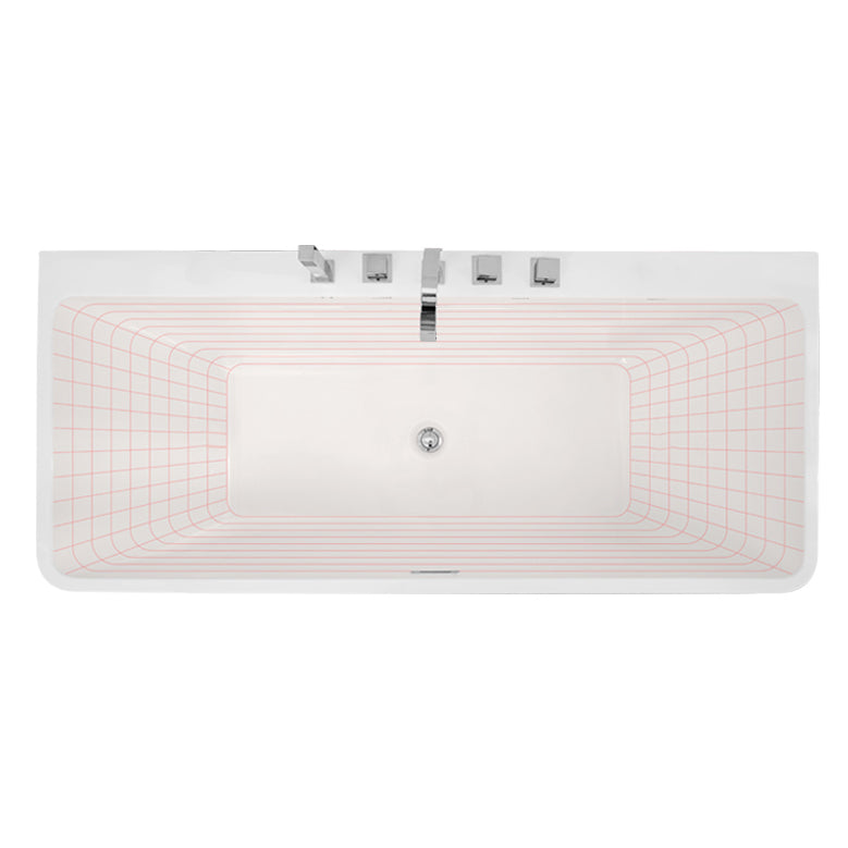 Soaking Acrylic Bathtub Drop in White Rectangular Modern Bath Clearhalo 'Bathroom Remodel & Bathroom Fixtures' 'Bathtubs' 'Home Improvement' 'home_improvement' 'home_improvement_bathtubs' 'Showers & Bathtubs' 7056249