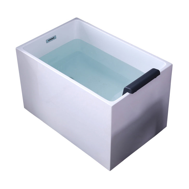 Modern Rectangular Bathtub Freestanding Acrylic Soaking White Bathtub (Board not Included) Clearhalo 'Bathroom Remodel & Bathroom Fixtures' 'Bathtubs' 'Home Improvement' 'home_improvement' 'home_improvement_bathtubs' 'Showers & Bathtubs' 7056317