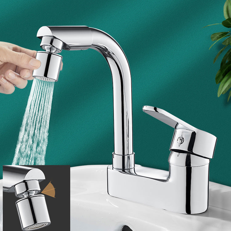 Modern Bathroom Sink Faucet Swivel Spout 2 Hole Faucets Sink Faucet Clearhalo 'Bathroom Remodel & Bathroom Fixtures' 'Bathroom Sink Faucets' 'Bathroom Sinks & Faucet Components' 'bathroom_sink_faucets' 'Home Improvement' 'home_improvement' 'home_improvement_bathroom_sink_faucets' 7062980