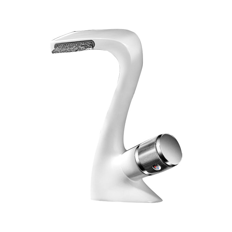 Modern Faucet Bathroom Knob Handle Single Hole Waterfall Spout Faucet Clearhalo 'bathroom_sink_faucets' 'Conjunta de Baño y Conjunta de Grifo' 'Coronamiento de Baño y Dispositivo de Baño' 'Grifo del lavabo del baño' 'Hogar' 'home_improvement' 'home_improvement_bathroom_sink_faucets' 'Mejoras para el hogar' 7063012