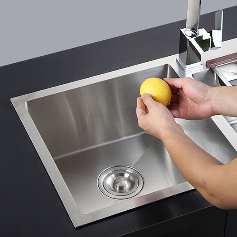 Stainless Steel Workstation Sink Dual Mount Modern Kitchen Bar Sink Clearhalo 'Home Improvement' 'home_improvement' 'home_improvement_kitchen_sinks' 'Kitchen Remodel & Kitchen Fixtures' 'Kitchen Sinks & Faucet Components' 'Kitchen Sinks' 'kitchen_sinks' 7063464