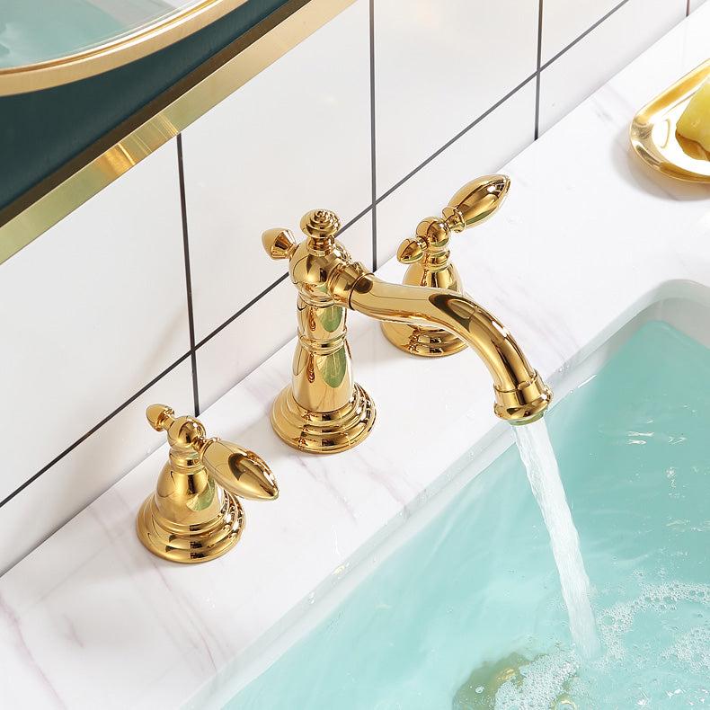 Deck Mounted Roman Tub Faucet Low Arc Copper Roman Tub Faucet Set Clearhalo 'Bathroom Remodel & Bathroom Fixtures' 'Bathtub Faucets' 'bathtub_faucets' 'Home Improvement' 'home_improvement' 'home_improvement_bathtub_faucets' 7063944