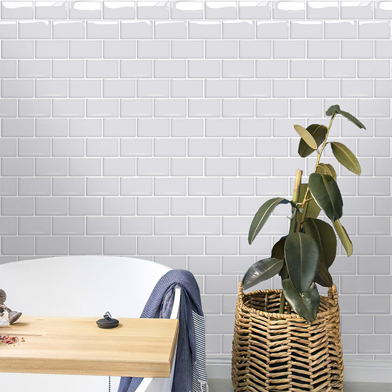 Square Peel & Stick Tile Water Resistant Subway Tile for Kitchen Backsplash White 150-Piece Set Clearhalo 'Flooring 'Home Improvement' 'home_improvement' 'home_improvement_peel_stick_blacksplash' 'Peel & Stick Backsplash Tile' 'peel_stick_blacksplash' 'Walls & Ceilings' Walls and Ceiling' 7064594